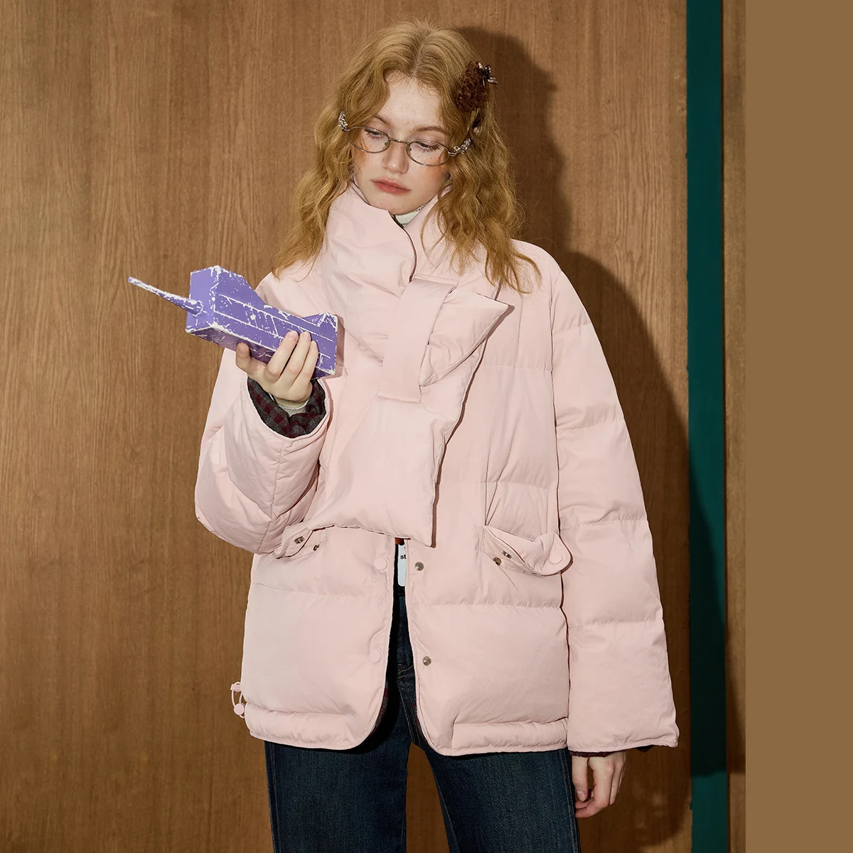 

2025 Winter Women's 90% Down Fill Reversible Puffer Jacket Pink Plaid Coat Soft Youthful Two Sided Wear Cozy Oversized Parka