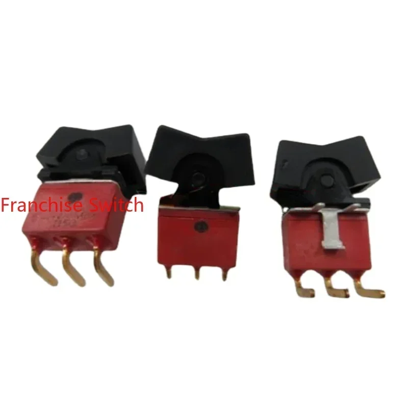 E107 Toggle Switch 0.4VA Bent Foot 3 Feet One Reset Side Gear Rocker