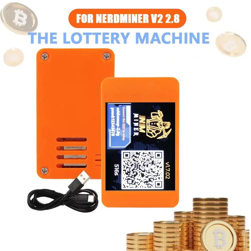 

Для NerdMiner V2 2,8-дюймовый дисплей Lottery Machine Low Solo 988 кГц Вычислительный неограниченный режим питания Мощность B5X6