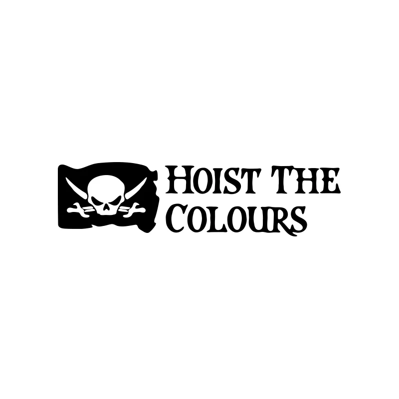 Pirate Skeleton Hoist The Colours for Car Stickers Decoration Window Bumper Skull Sticker Exterior Accessories Pvc Vinyl Decals