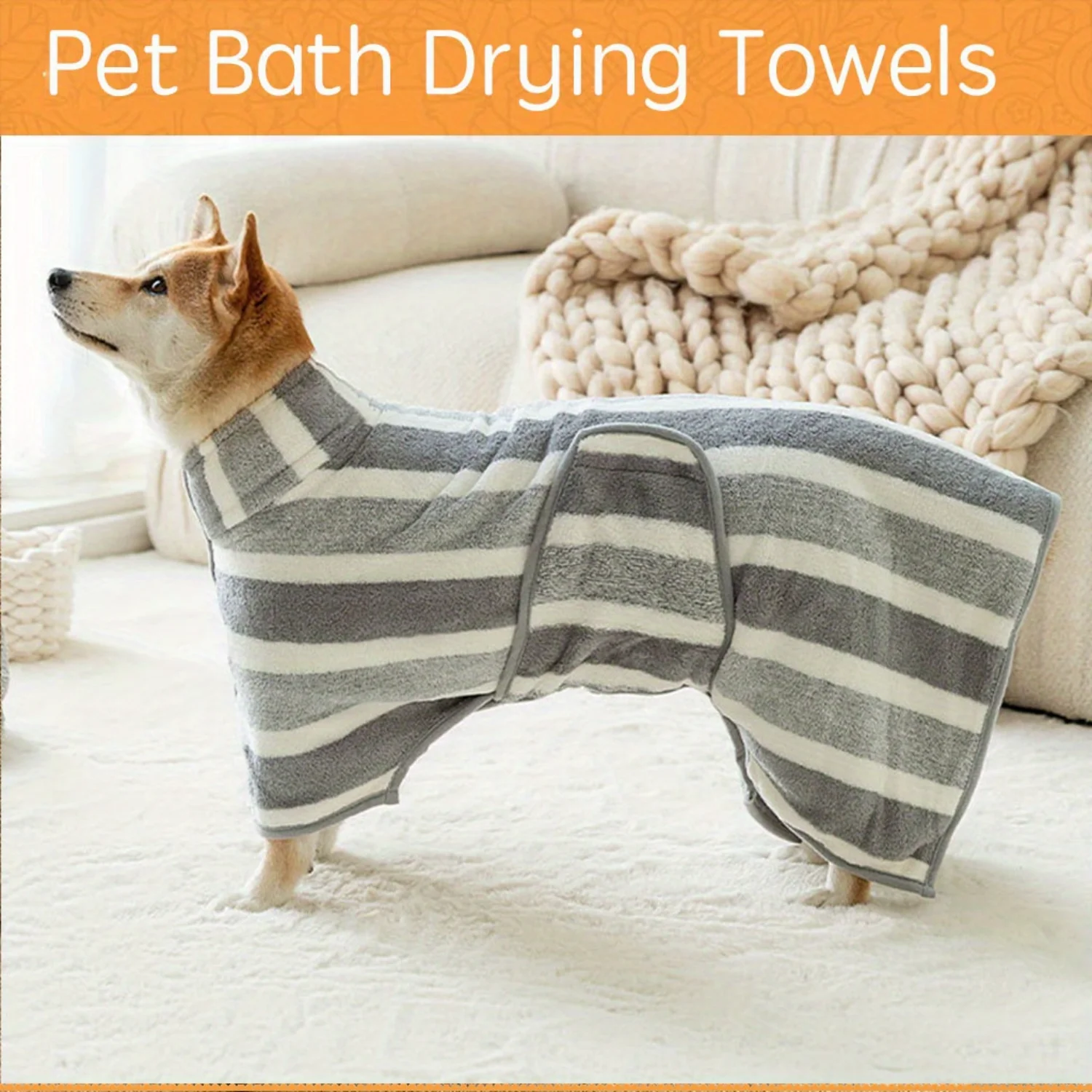 

Microfiber Body Towel, Pet Bath Drying Towel, Coral Fleece Bath Towel - Quick-drying Water Absorbent Dog Bathrobe