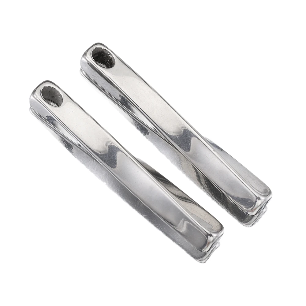 5pcs 40mm Stainless Steel Twist Stick Pendants Long Club Geometric Bar Charms Spriral Sticks for Necklace Jewelry Making DIY