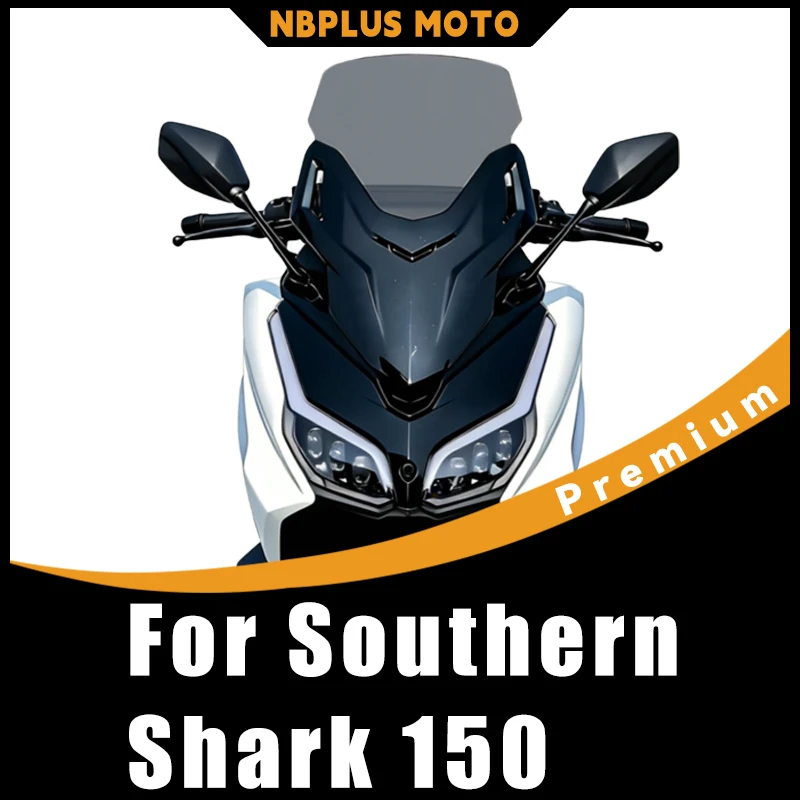 【Premium】For Suitable for Southern Flying Shark 150 widened windscreen front windshield retrofit HD widened accessories