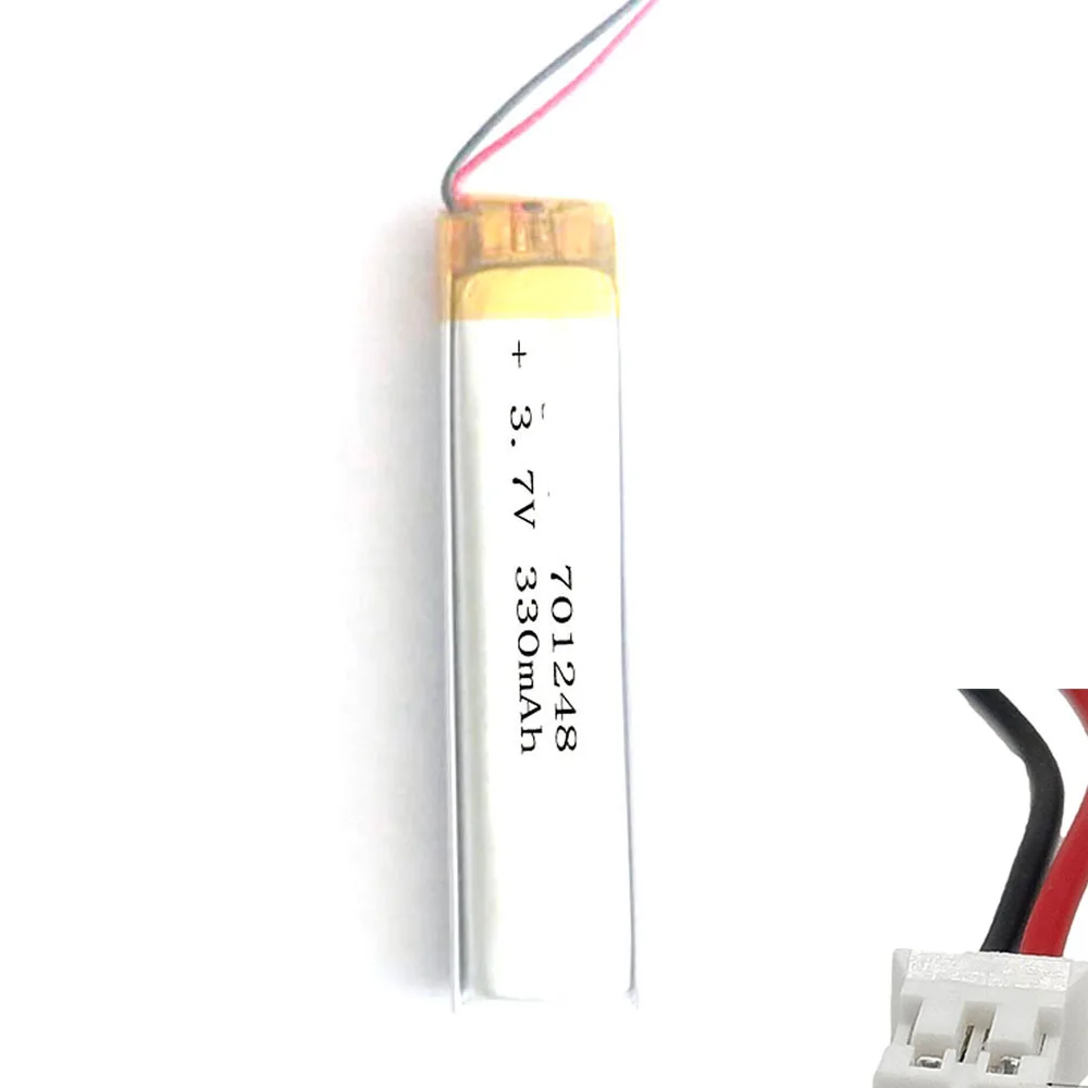 3.7V 330Mah 701248 litowo-jonowa bateria litowo-polimerowa Li 2.0 JST 2Pin do zabawki elektryczne ładowania laptopa zasilanie mobilne TABLET GPS