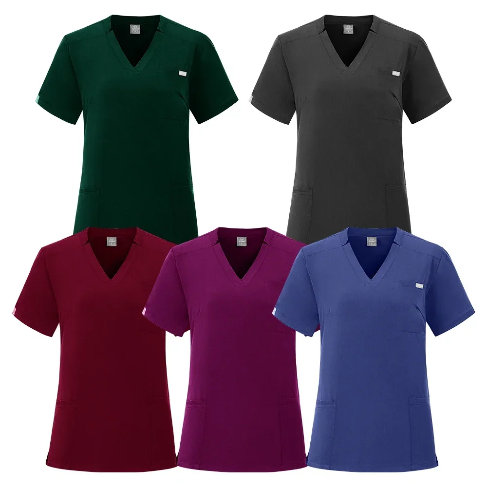 Mulheres Slim Fit Uniforme Médico, Conjuntos de Scrubs, Acessórios de Enfermeira, Uniforme Hospitalar, Dental, Clinical Workwear Vestuário, Cirúrgico Ternos Gerais