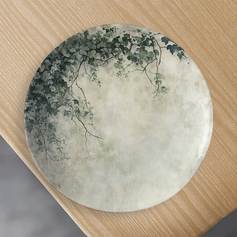 Single Ivy Wall Decorative Plate, Trendy Decorative Plate for Walls And Tables, Safe for Non-Food Use, Wall Art Plate for