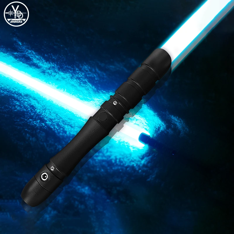 YDDSABER Dueling Lightsaber FX Light Sabers for Jedi Sith Aluminum Black Hilt LED Light-up Sword Smooth Swing Realistic Duel Cosplay Party Gift Toy For Adult Collectors