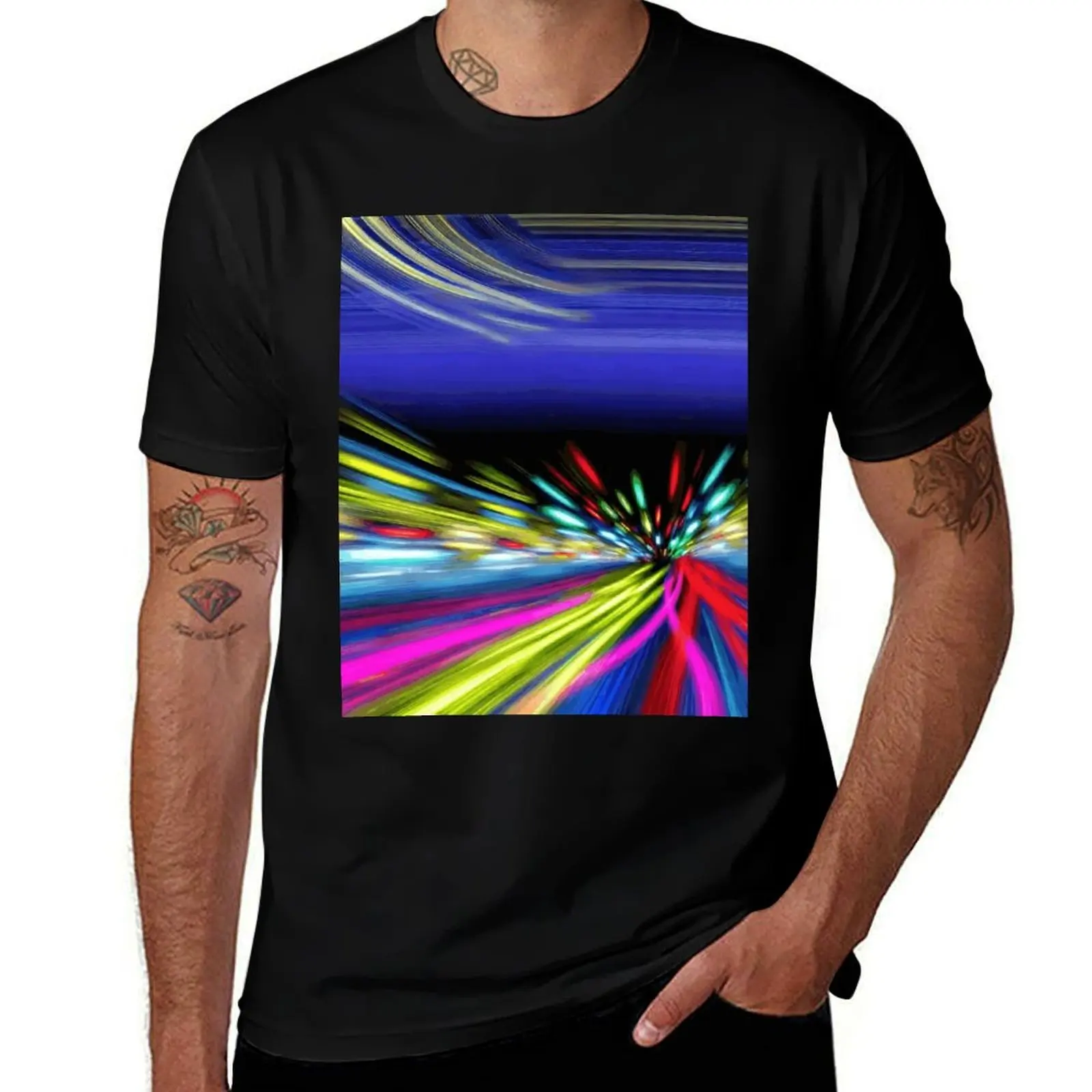 

City Lights Pulse T-Shirt graphic t shirt vintage cotton man t-shirts man clothes tshirts for men