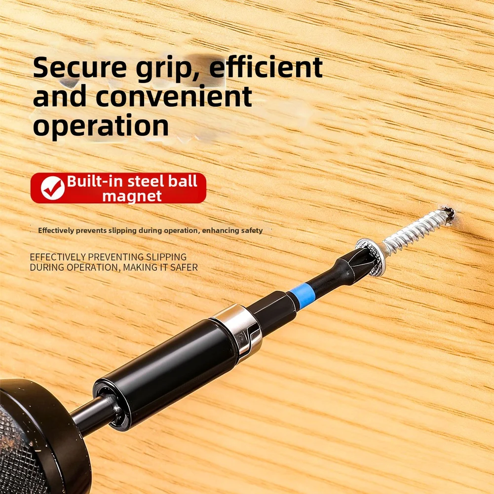 Magnetic hex socket bit adapter for screwdrivers offering fast bit changes and steady hold for varied repair tasks