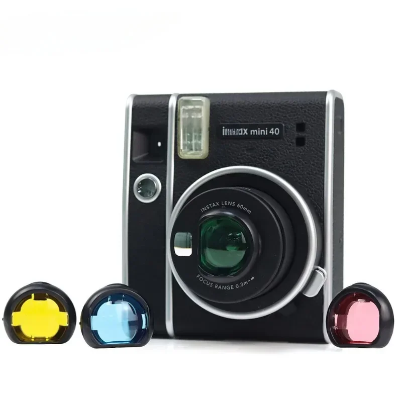 Mini 40 câmera filmadora colorida bonito close-up conjunto de filtro de lente colorida para fujifilm instax mini 40 acessórios de câmera