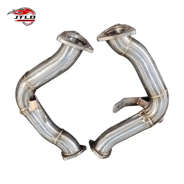 Picture 6: JTLD Performance Exhaust DownPipe For Audi S4 S5 B8 B8.5 3.0L V6 2009-2017 Front Race Pipes Test Pipes Exhaust System