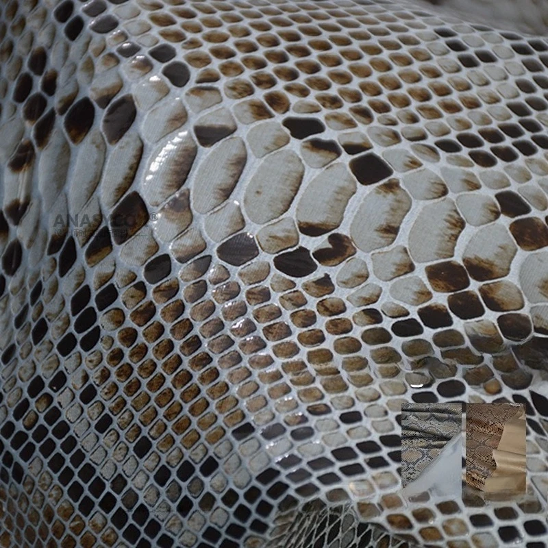 

Кожаная ткань с тиснением животных и змеиным узором для дизайнерской одежды, домашняя ткань на метр, материал для шитья своими руками, ткань