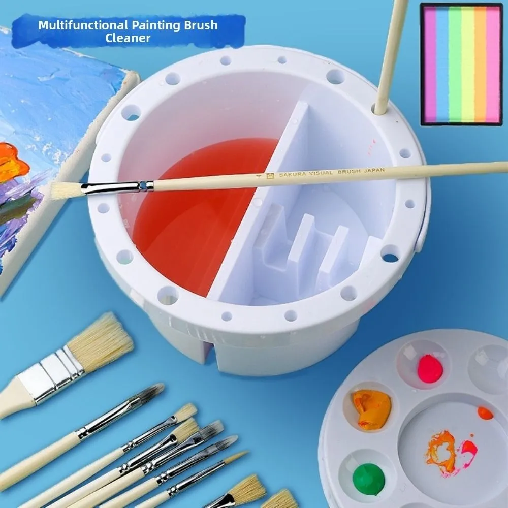 Multifunctional Brush Washer Bucket Portable Handheld Brush Cleaning Tool Easy To Clean Professional Brushes Tray Basin