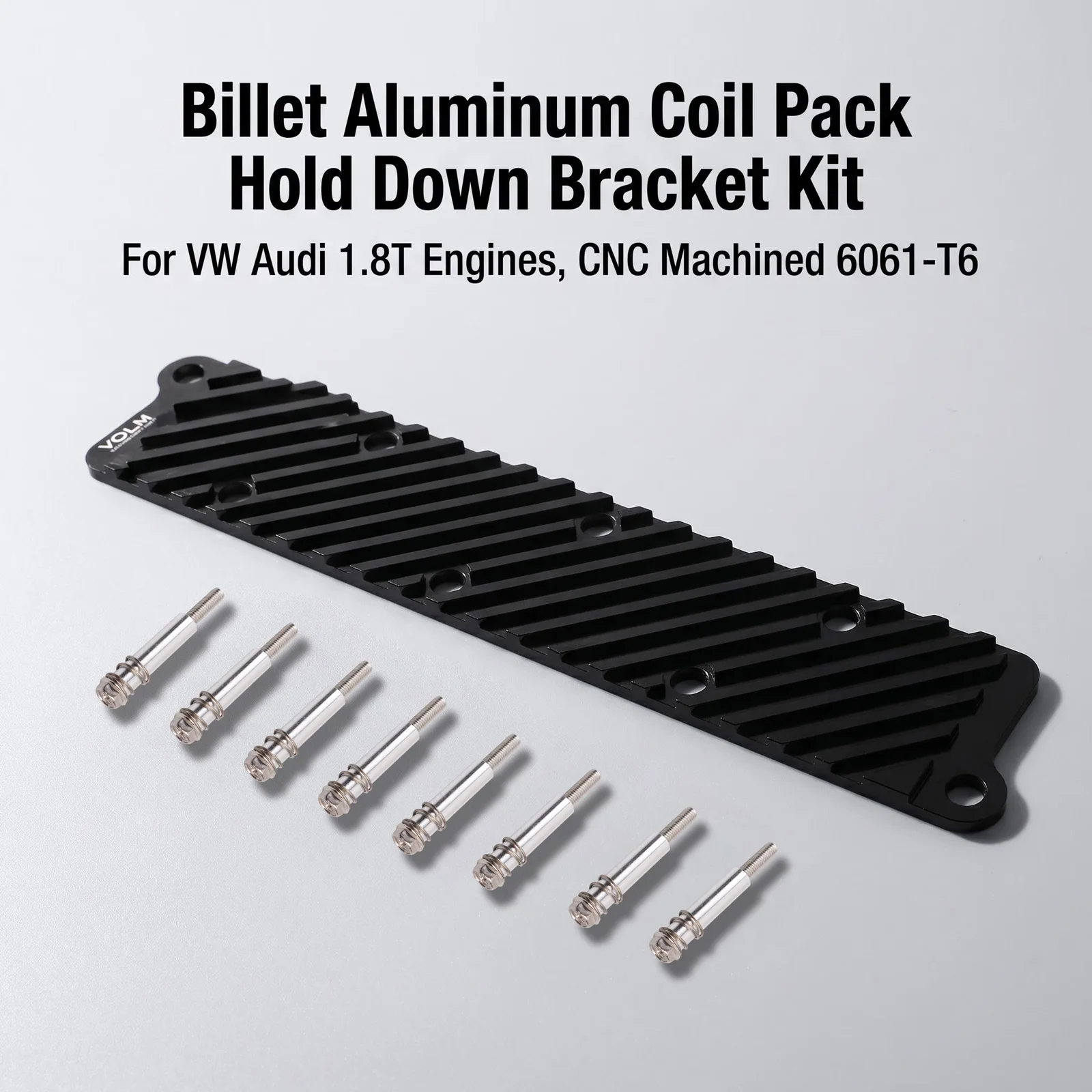 VOLM Billet Aluminum Coil Pack Hold Down Bracket Kit For VW GTI 1999-2005 MkIV 1.8T