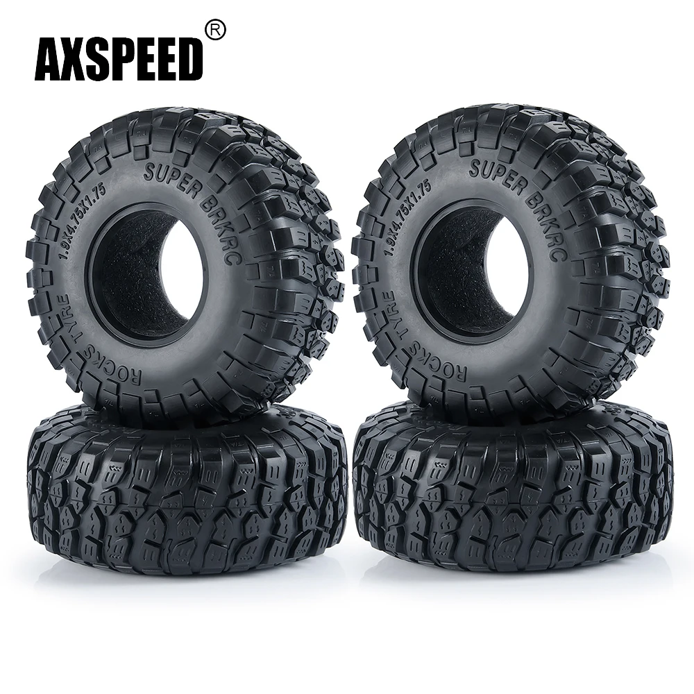 

Резиновые колеса AXSPEED, 4 шт., 1,9 дюйма, Beadlock 120*52 мм, шины с пеной для Axial SCX10 D90 TRX-4 1/10, детали для радиоуправляемых гусеничных автомобилей