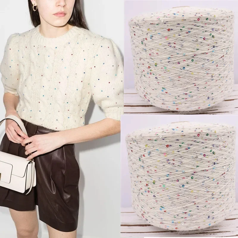 

100 г 600 м ангора 2 мм пряжа люрекс с блестками ангорская кроличья шерсть кашемировая шерсть длинная норковая пряжа мягкая пушистая