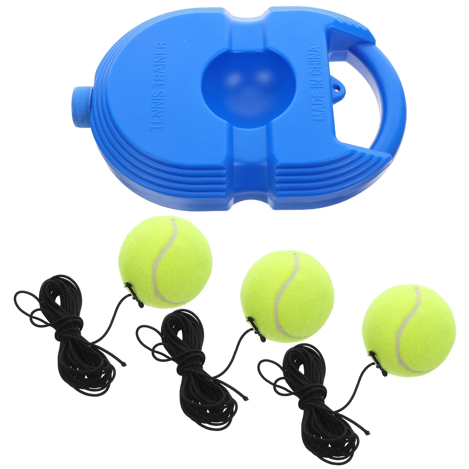 

1Set Portable Tennis Practice Set Includes 3 High Bounce Balls Anti-Slip Base Elastic Cord for Beginner to Intermediate Skill
