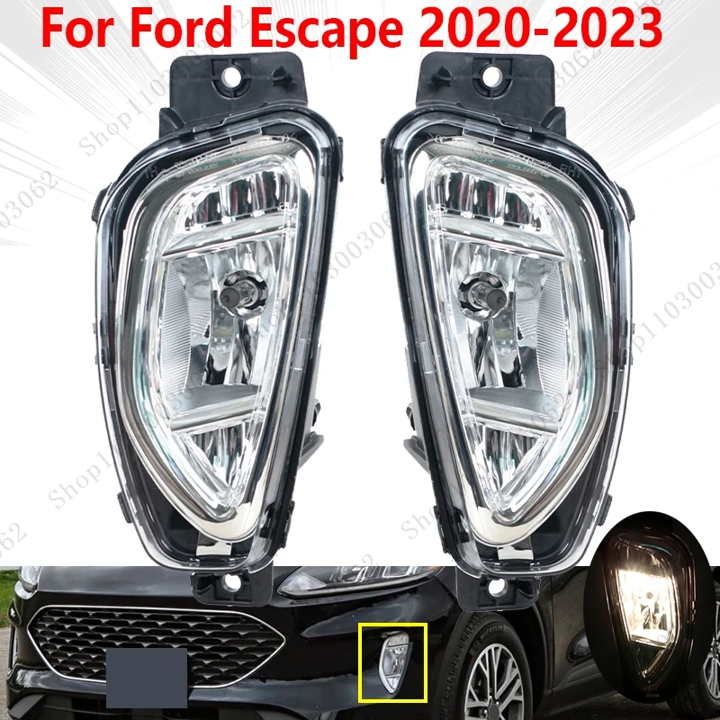 

Car Fog Lamps Front Bumper Daytime Running Lights For Ford Escape 2020 2021 2022 2023 Halogen Fog Lamp Accessories Assembly