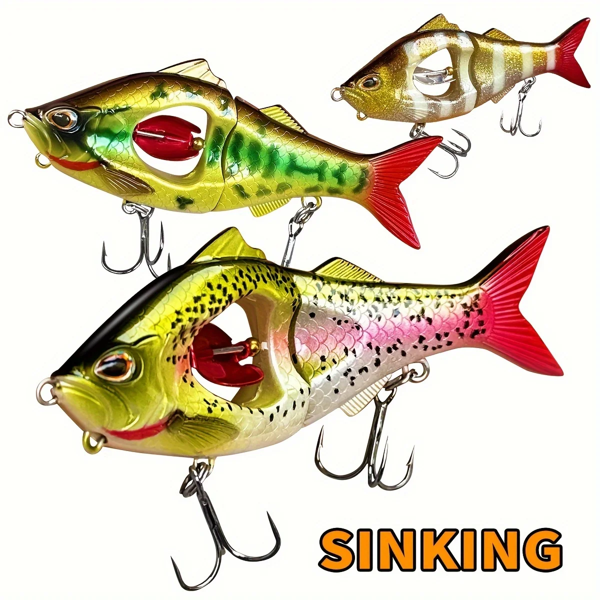 

XINMU New Fishing Lure 83/113/135MM Bait Sinking Propeller Jointed Swimbait Artificial Hard Bait Hybrid Glidebait Predator fish