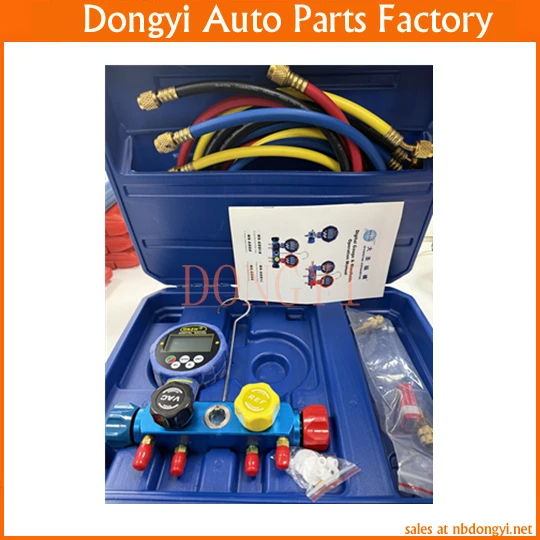 Four Valve Digital Gauge WK-6884 R410A Air Conditioning Refrigeration Fluorine Snow Pressure Gauge