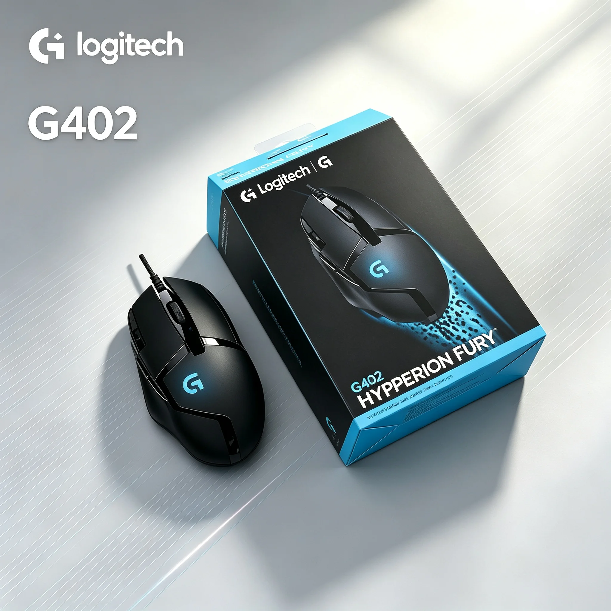 Logitech G402 USB Wired Gaming Mouse Ergonomic Anti‑Fatigue Design High‑Precision Sensor For Home E‑Sports Gaming