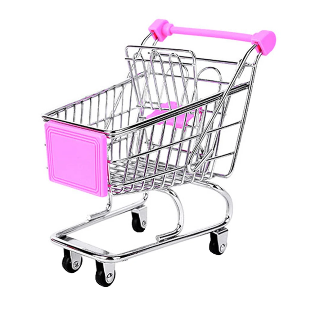 

Mini Wrought Cart Food Holder Frying Snacks Basket Practical Iron Storage Container Child Potato Chips