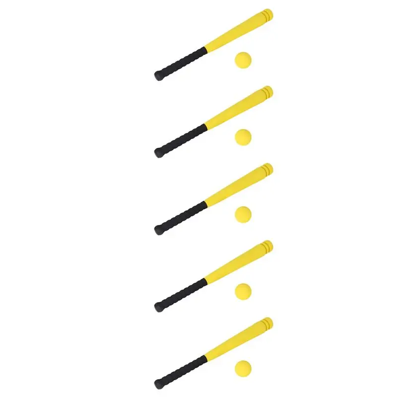 HOES-5X Foam Baseball Bat With Baseball Set For Children Age 3 To 5 Years Old,Yellow