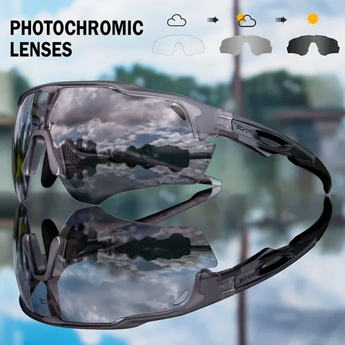 Imagen 2 del producto SCVCN gafas de sol fotocromáticas para ciclismo, lentes de protección UV400 para ciclismo de montaña, para hombre