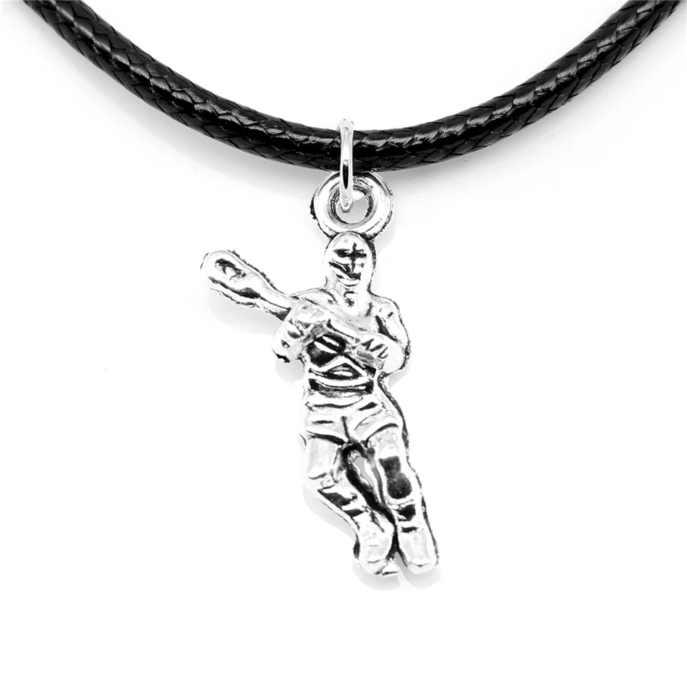 1 Piece Baseball Player Couple Necklace Girls Jewelry 10x23mm