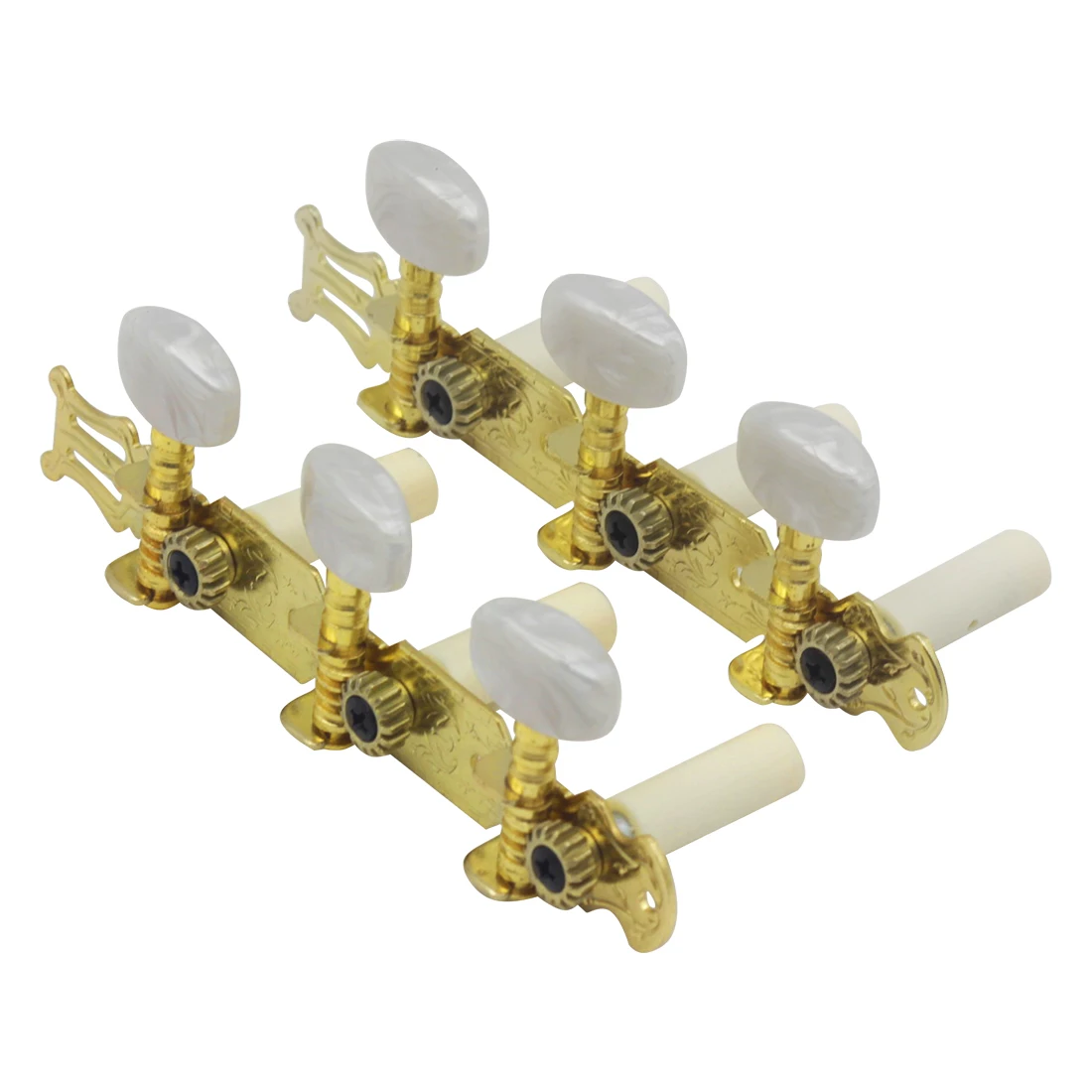 2 szt. Gałki do gitary ludowej profesjonalne kołki do strojenia gitary tunery metalowe trwałe eleganckie wzory akcesoria do gitary ludowej