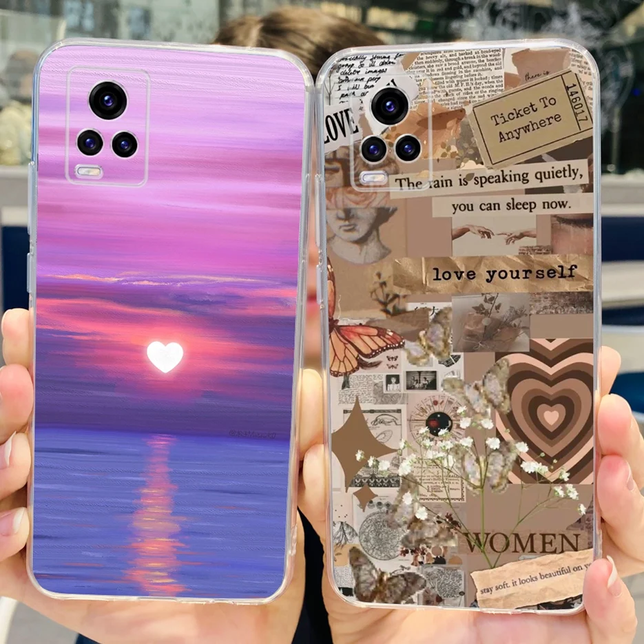 For Vivo V20 Case V2025 V2024 Popular Painted Cover Clear Silicone Soft TPU Phone Case For Vivo V20 2021 V 20 VivoV20 Back Cover