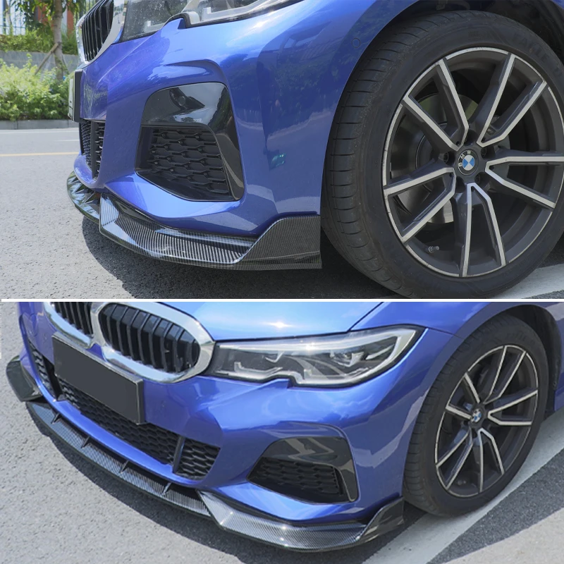 G20 Pre-LCI 3PCS Gloss Black Front Lip Bumper Splitter for BMW 3 Series Pre-facelifted G20 Sedan G21 Wagon 318i 320d 330i M340i