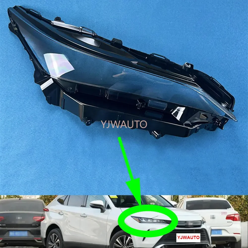 For Toyota Harrier Venza 2022~2023 Headlight Cover Car Headlamp Lens Glass Replacement Front Lampshade Auto Light Shell