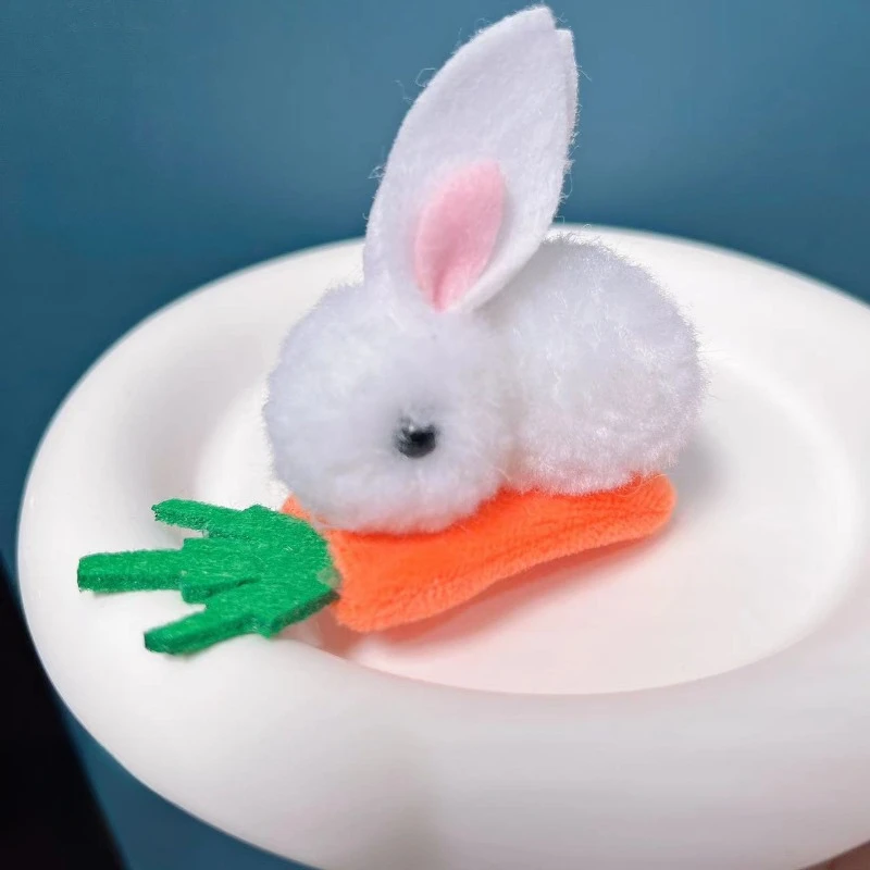 2024 New Easter Hair Clip Mini Plush Rabbit Carrot Duck Mouth Edge Hair Accessories Wholesale