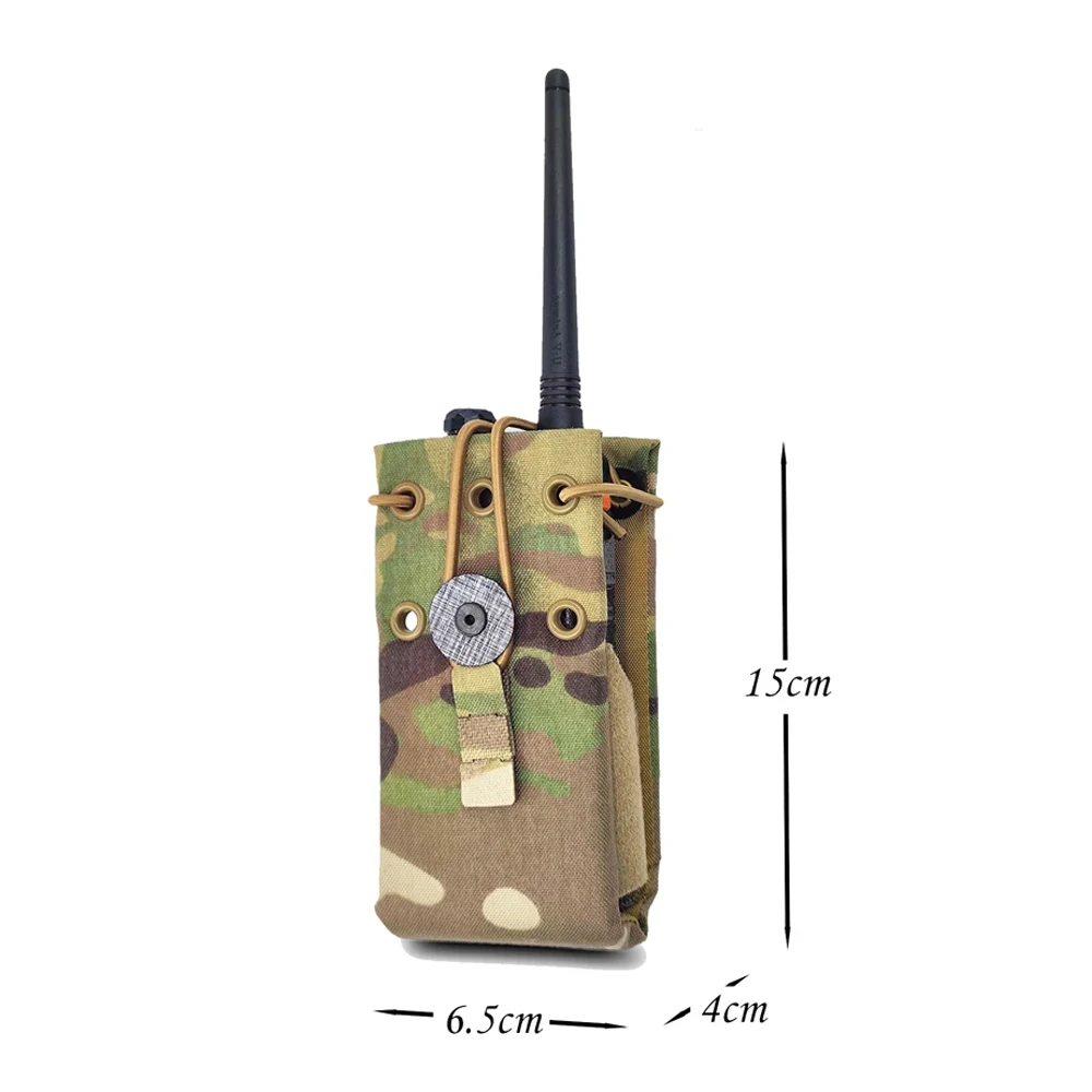 Outdoor Vest Molle Radio Pouch Walkie Talkie Bag Pocket Side Outlet For UV-5R UV-82 UV-9R