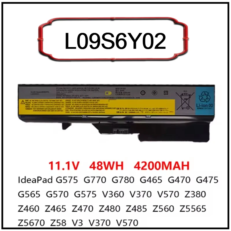 

Новая батарея для ноутбуков Lenovo IdeaPad B40-70 G460-L09S6Y02, 11.1V 48Wh, совместима с моделями 20041 G560 0679 G575 V470 V570 L09C6Y02 G770 V360