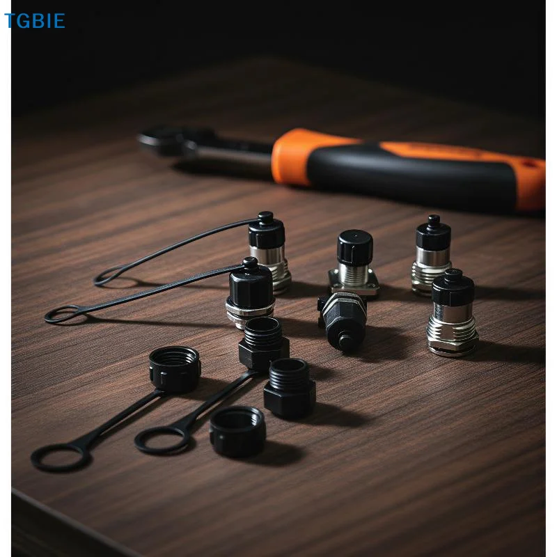 [TL]【TL】5/10Pcs Internal Thread/External Thread Connector Cover With Rope M12 Dust Cover For Aviation Plug Male And Female Cap