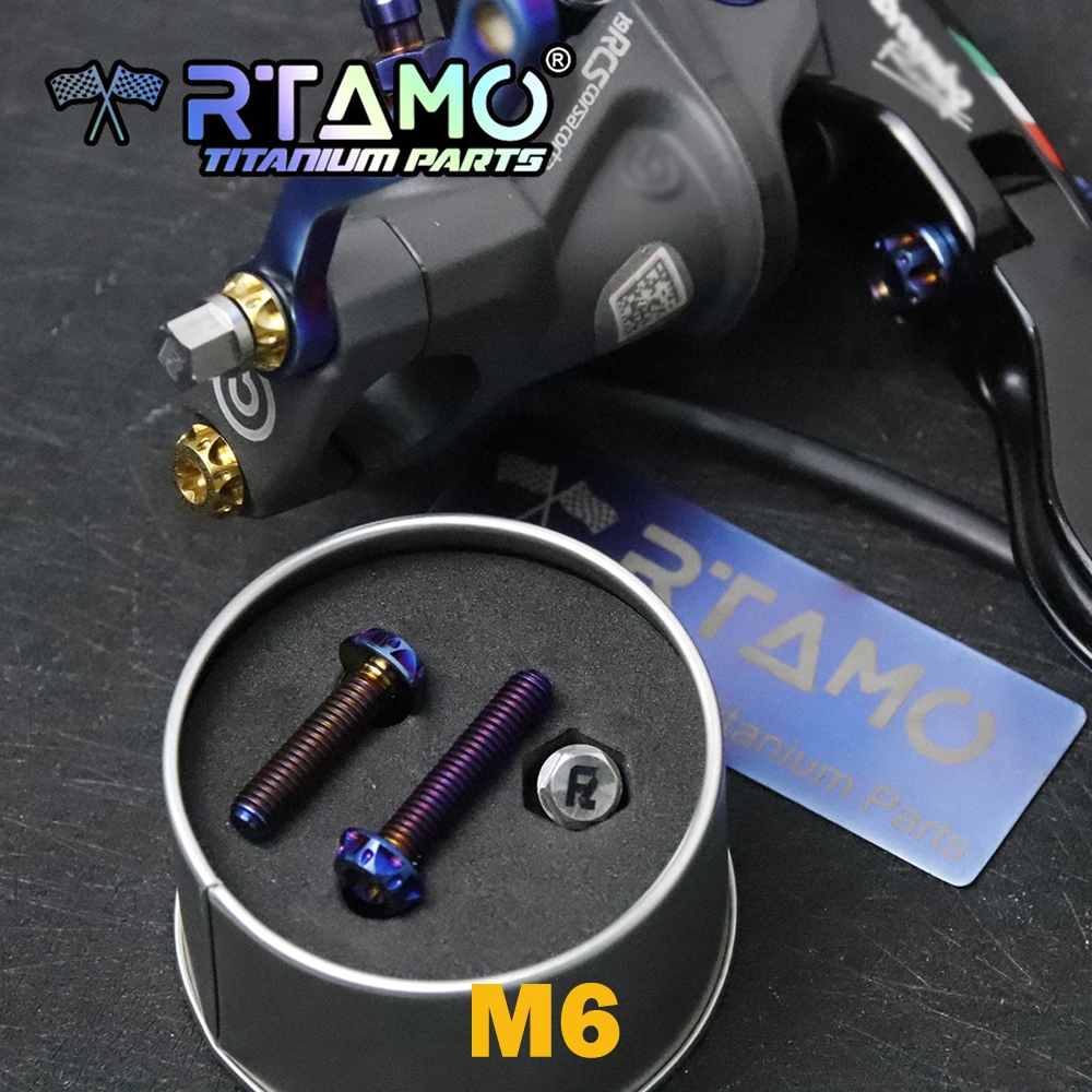 

RTAMO M6X15/20/25/30 мм Титановый противоугонный винт Gr5 для модификации мотоцикла Высокопрочный защитный крепеж (1 комплект)