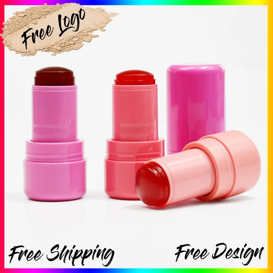 

Private Label Vegan Makeup Wholesale Q Jelly Blush Stick Lip Cheek 2 in 1 Tint Custom Logo Long Lasting Waterproof Blusher