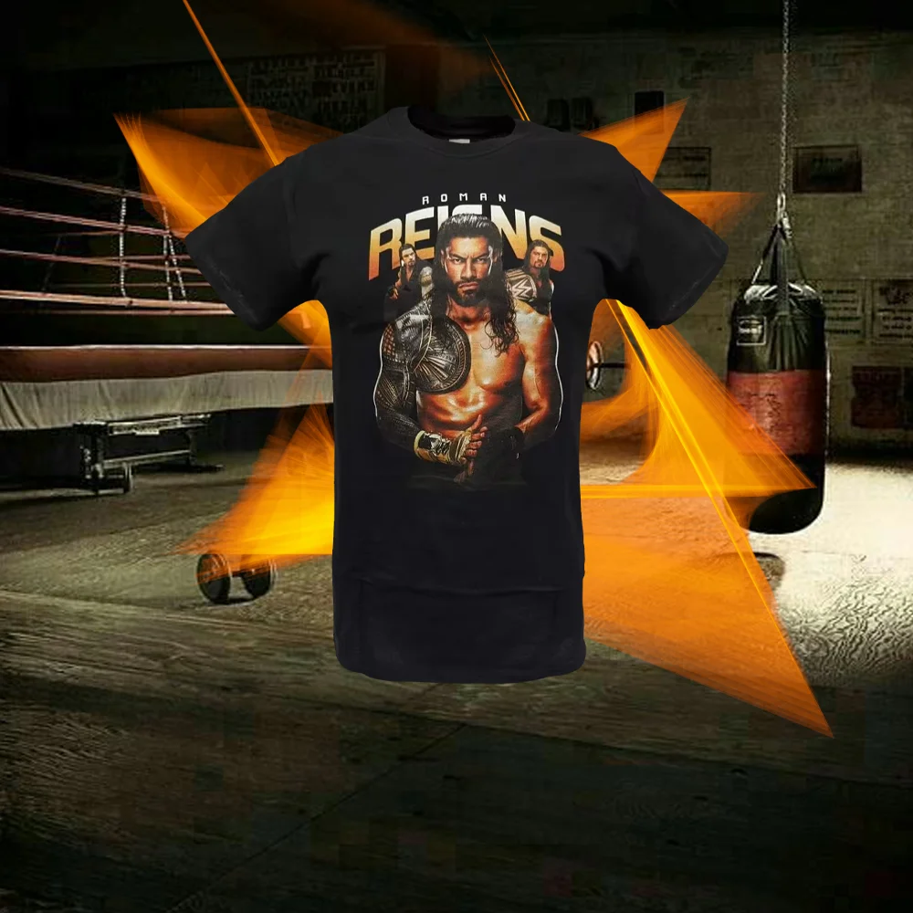 New Summer Men's 3D Printed T-shirts Renowned wrestler Roman Reigns T-shirt Children's Street Sports Large size Top Men Clothing