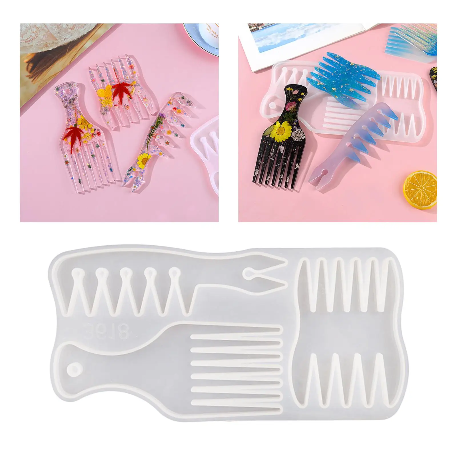 

Silicone Hair Pick Mold Comb Mold Crafts Making Epoxy Resin Casting Decors