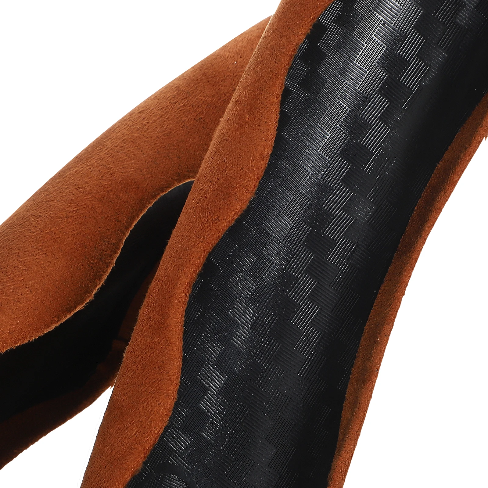 

Ultra Thin Wheel Cover Brown Anti Slip Suede Universal Steering Wheel Cover Material Fashionable Car Accessory Fits Most Models