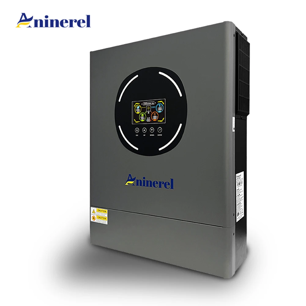 Aninerel Hybride Solar Inverter MPPT 2000W 4200W 6200W 11000W 220VAC 12V 24V 48V Zuivere Sinusgolf Huishoudelijke PV Inverter Met WIFI LCD Display Off-Grid+On-Grid