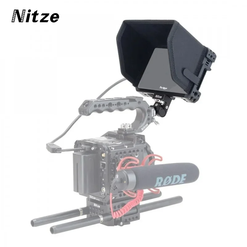 

Nitze Monitor Cage For Portkeys BM5WR/BM5III 5.5 Inch, with Sunshade Hood PE13 HDMI Cable Clam ﻿