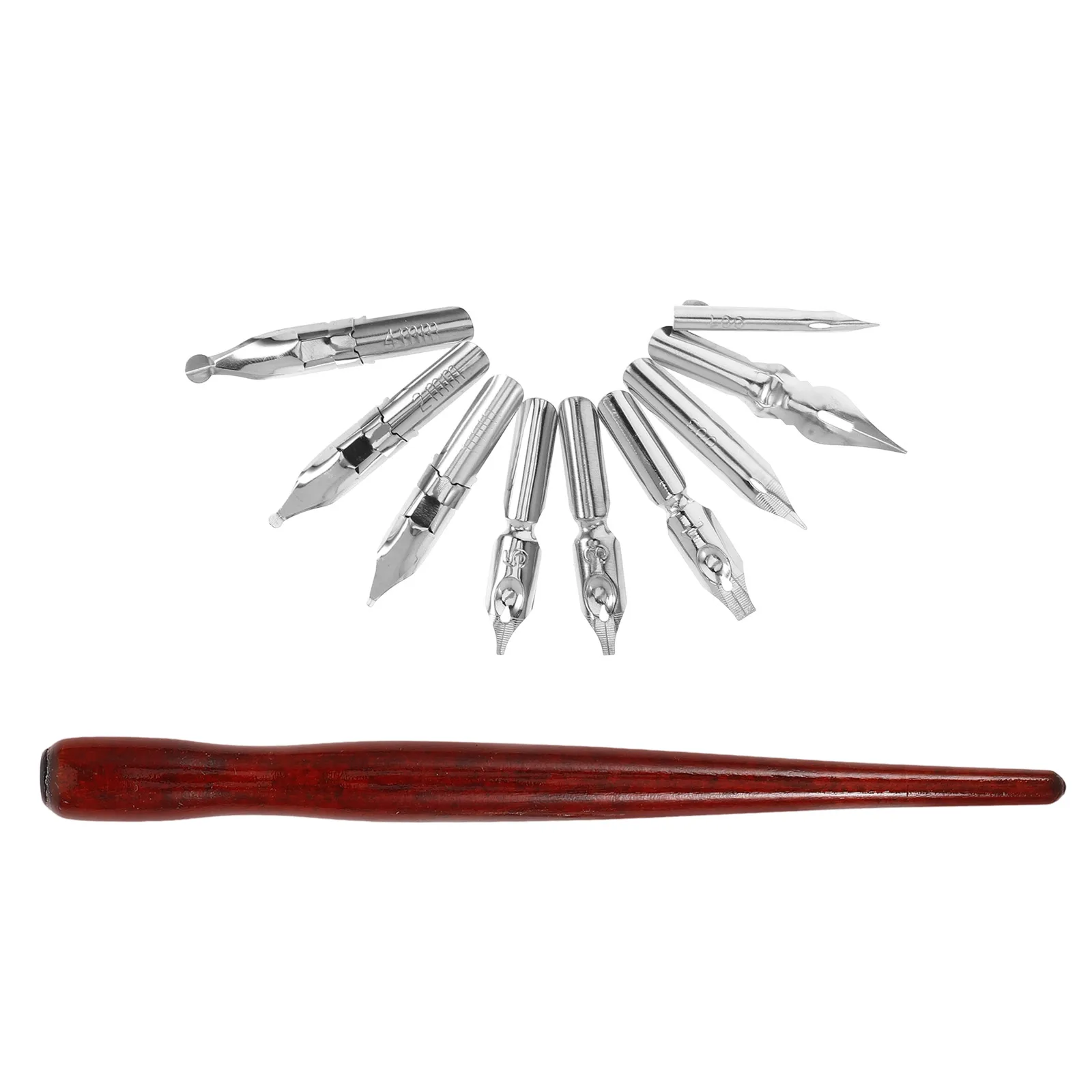 1Set Dip Pen Nibs رسم قلم الخط تصميم عملي وعتيق قبضة آمنة مع مواد مختارة للاستخدام طويل الأمد