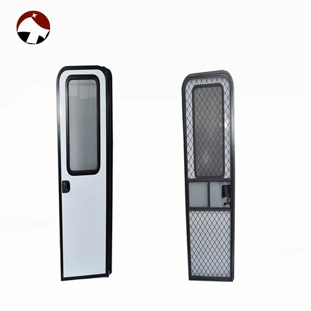 2025 TONGFA Factory Direct Saloon RV Door Includes Shade Curtain, Screen Door.Christmas Price Discount