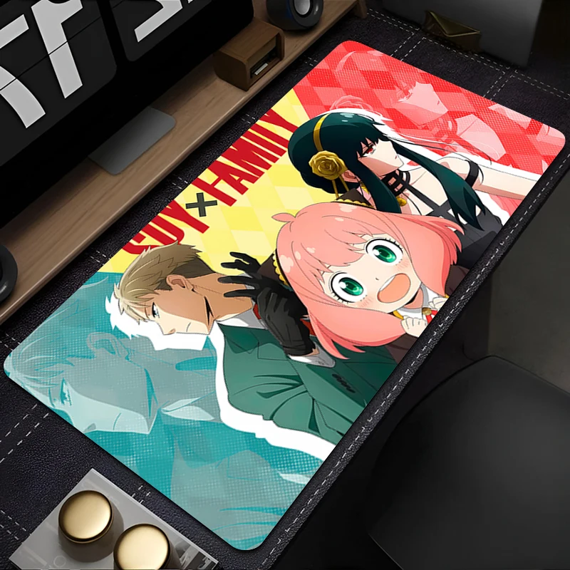 لوحة ماوس ممتدة للألعاب S-spy X لوحة ماوس عائلية مع حواف مخيطة حصيرة مكتبية قاعدة مضادة للانزلاق لوحة مفاتيح الكمبيوتر لأجهزة الكمبيوتر المحمول