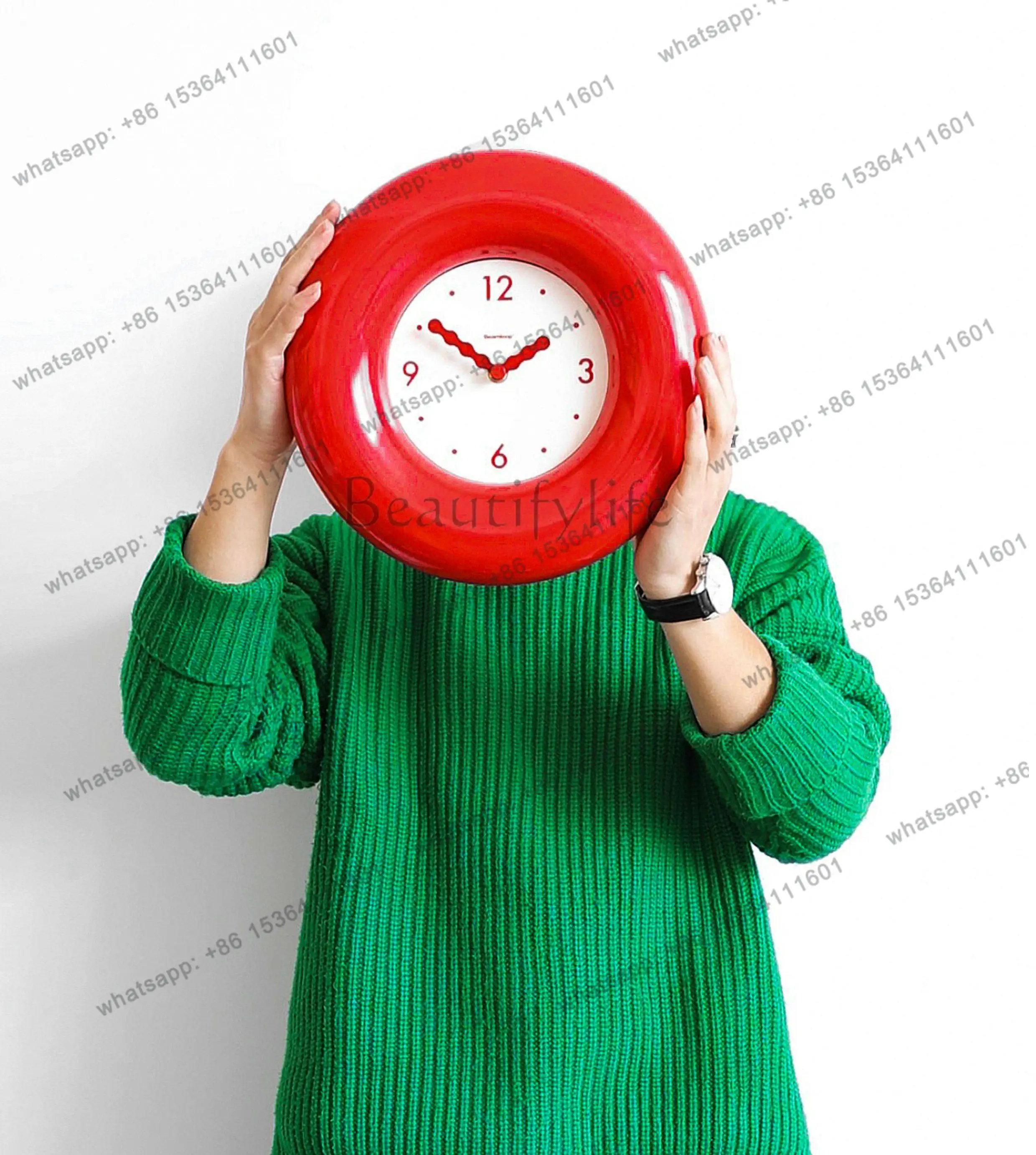 Bathroom Interior Wall Clocks Cute Modern Round Simple Wall Clocks Fashion Creative Orologio Da Parete Living Room Decoration