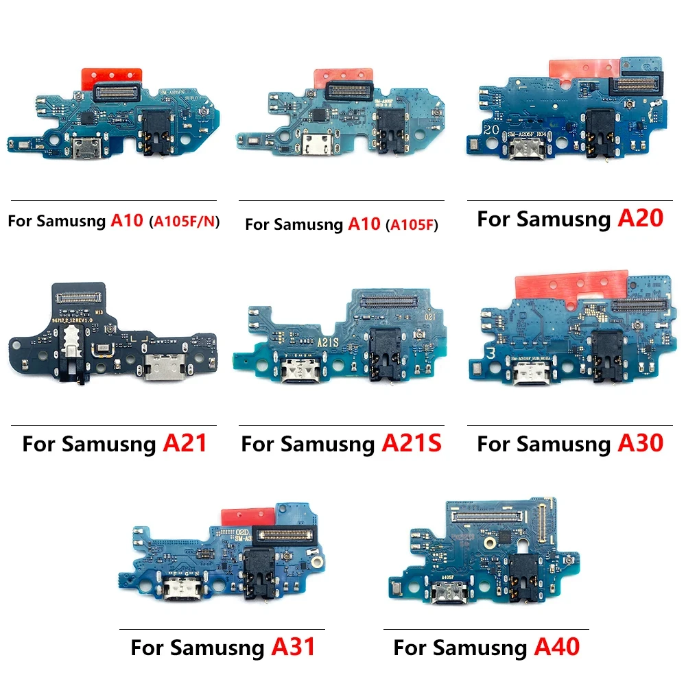 

100Pcs，Tested USB Charging Port Cable Connector Microphone Board Flex Cables For Samsung A40 A31 A30 A21S A20 A10 A105F A105FN