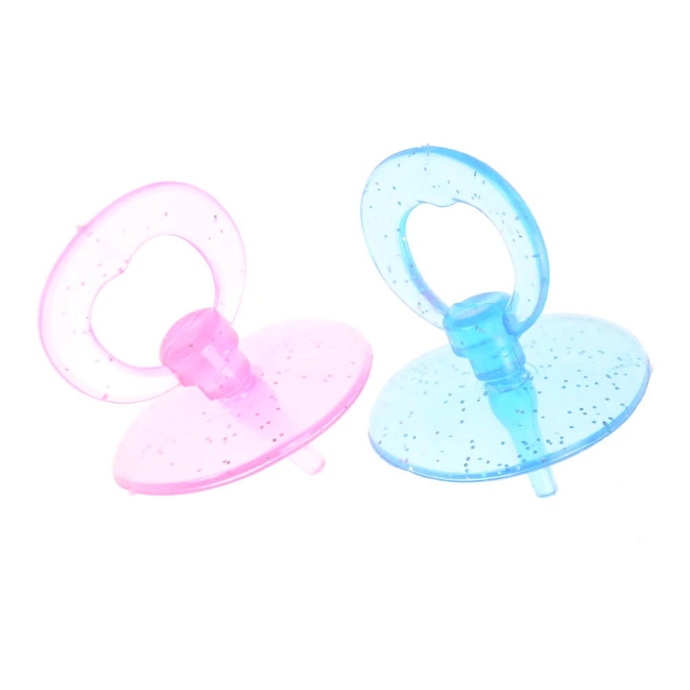 2Pcs/set Random Color Dollhouse Baby Doll Pacifiers Feeding Nursery Room Girl Gift Toys Doll House Accessories